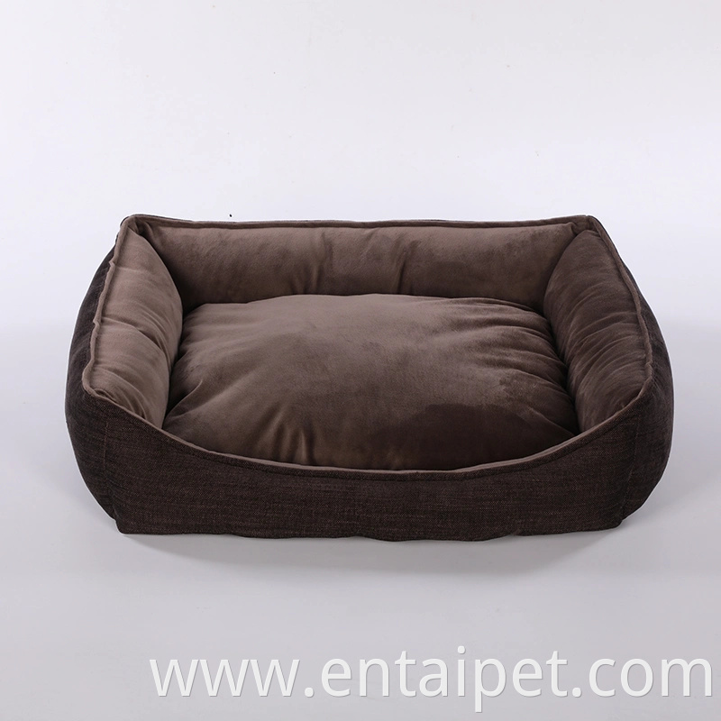 Wholesale Super Soft Fabric Removable Cover Bolster Dog Bed